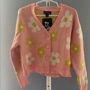 Target Art Class Pink and Yellow Cardigan